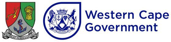 Elsenburg agricultural crest beside the Western Cape Government coat of arms and wordmark